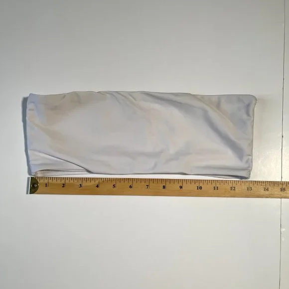 Zaful White Bandeau Style Strapless Bikini Top Size Medium - Picture 6 of 6